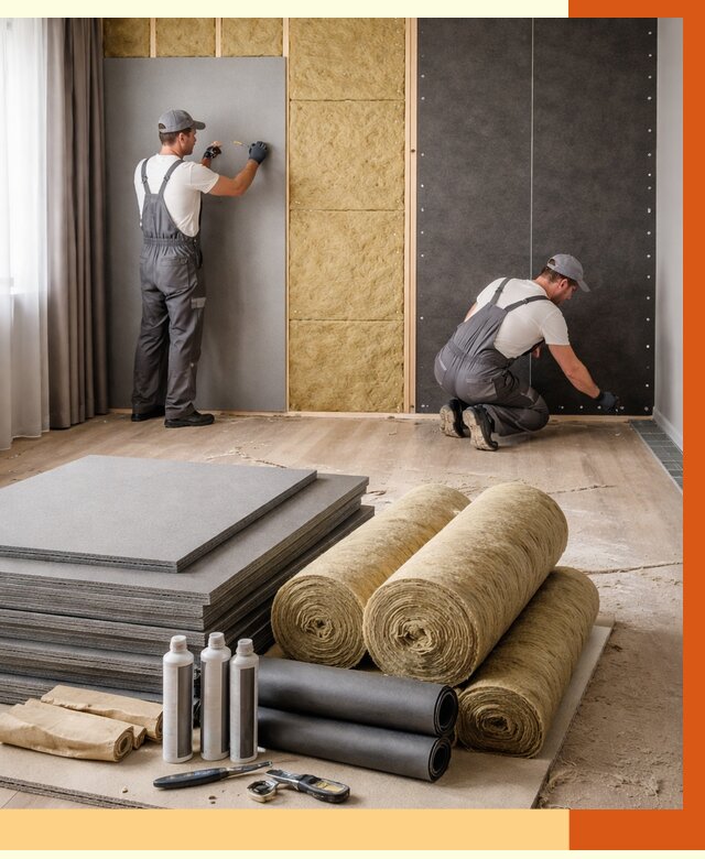 Шумоизоляция дома в Назрани от 4622 руб/м2 — комплексная звукоизоляция под ключ | ТепломастерНзр