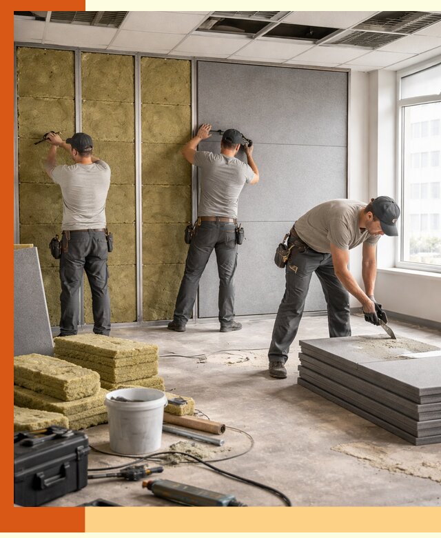 Профессиональная шумоизоляция офисов в Назрани для комфорта сотрудников