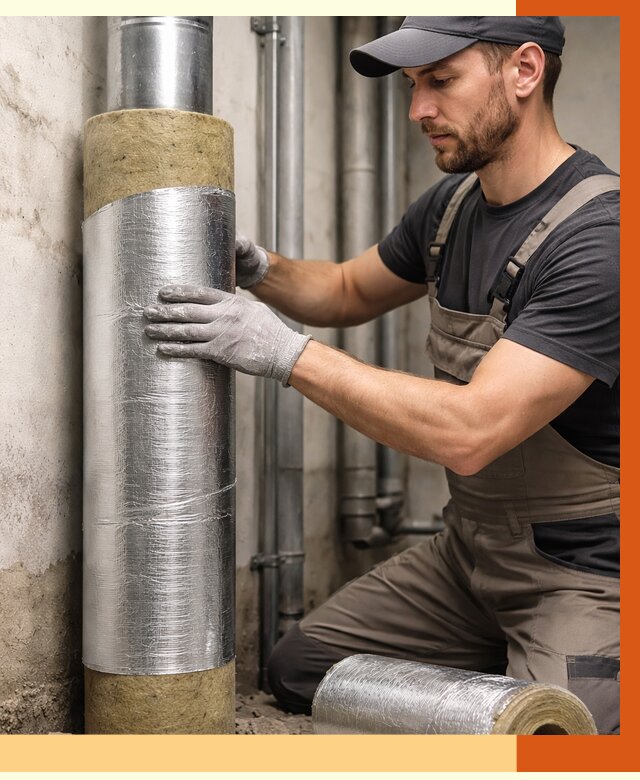 Шумоизоляция труб в Назрани от 1233 руб. — шумоподавление и звукоизоляция труб | ТепломастерНзр