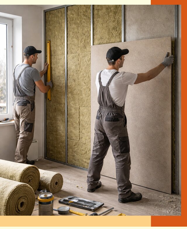 Шумоизоляция стен в Назрани от 4622 руб/м2 — звукоизоляция стен под ключ | ТепломастерНзр