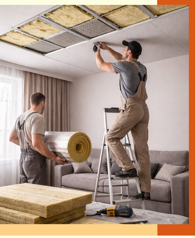 Шумоизоляция потолка в Назрани от 2311 руб. под ключ | Профессионально — ТепломастерНзр