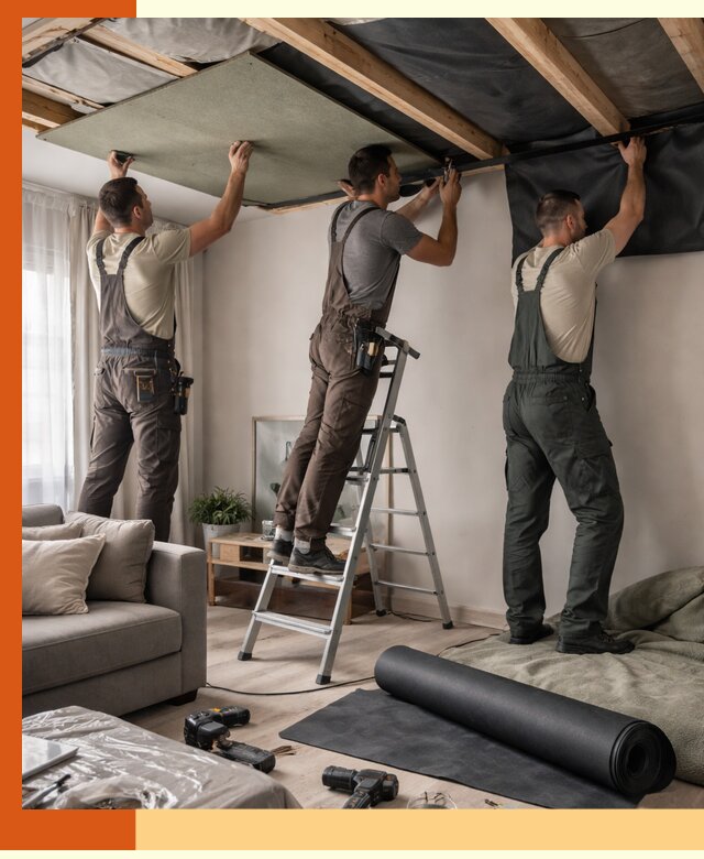 Шумоизоляция потолка в Назрани — профессиональное устранение шумов