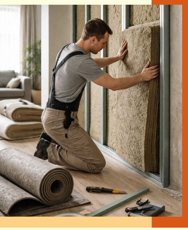 Шумоизоляция перегородок в Назрани от 1695 руб. за м2 — ТепломастерНзр