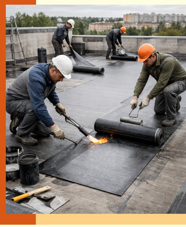 Профессиональная гидроизоляция плоской кровли в Назрани