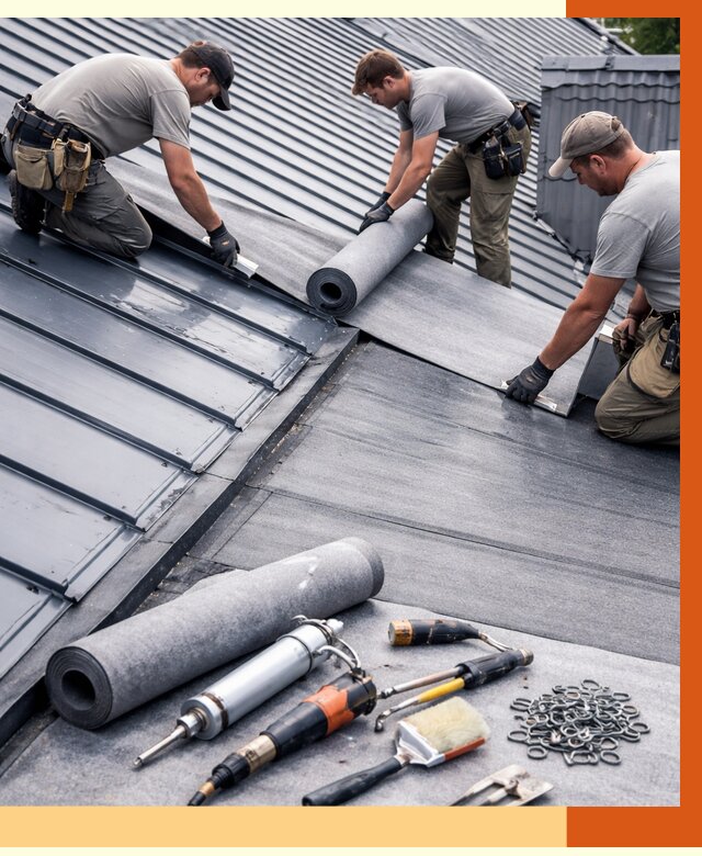 Гидроизоляция металлической кровли полимочевиной в Назрани от 8731 руб. | ТепломастерНзр