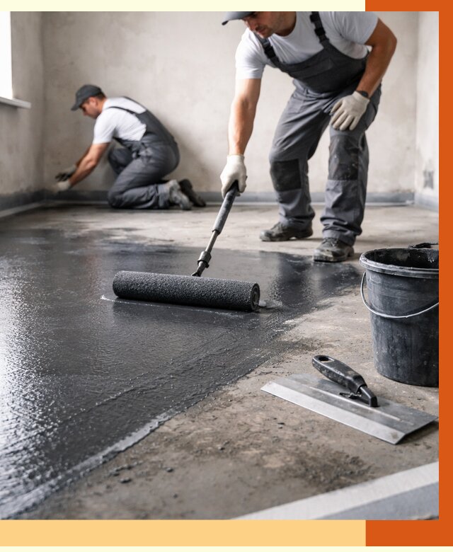 Профессиональная гидроизоляция пола в Назрани от 8731 руб. под ключ | ТепломастерНзр