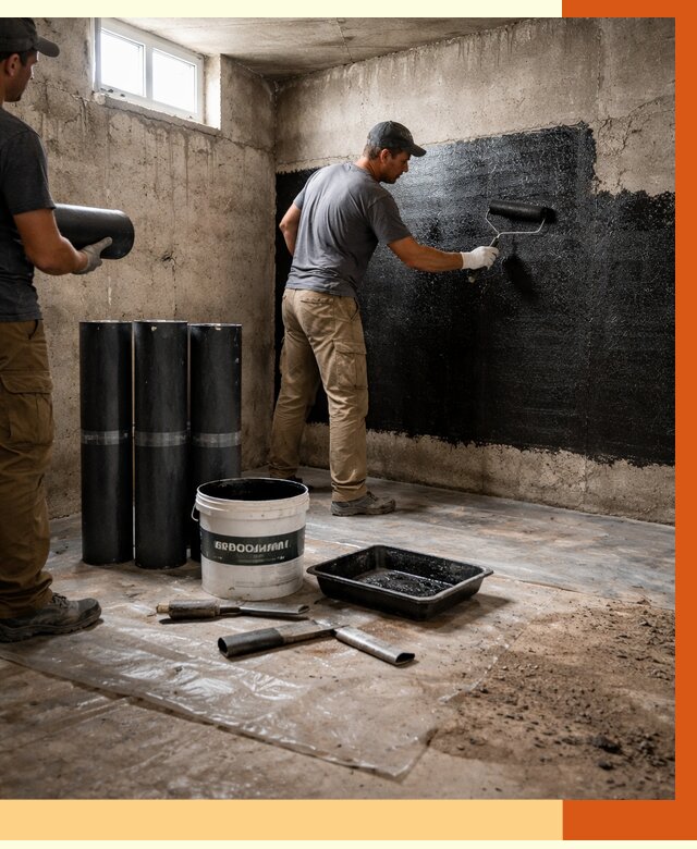 Гидроизоляция подвала в Назрани от 3595 руб. под ключ | Профессионально — ТепломастерНзр