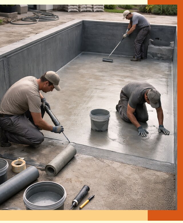 Профессиональная гидроизоляция бассейна в Назрани от 6677 руб. за м2 | ТепломастерНзр