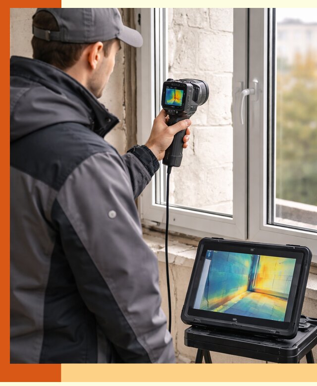 Тепловизионное обследование дома в Назрани для выявления утечек тепла