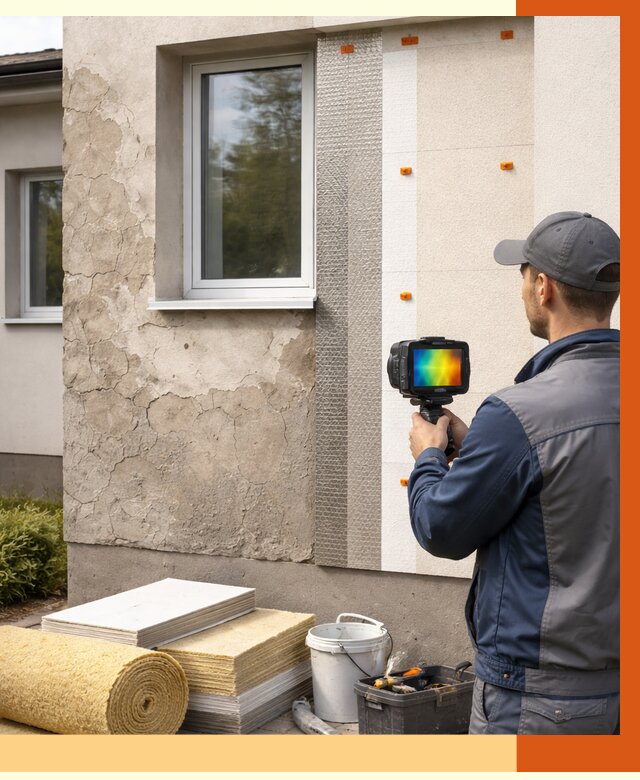 Тепловизионное обследование фасада в Назрани от 4622 руб. под ключ | ТепломастерНзр