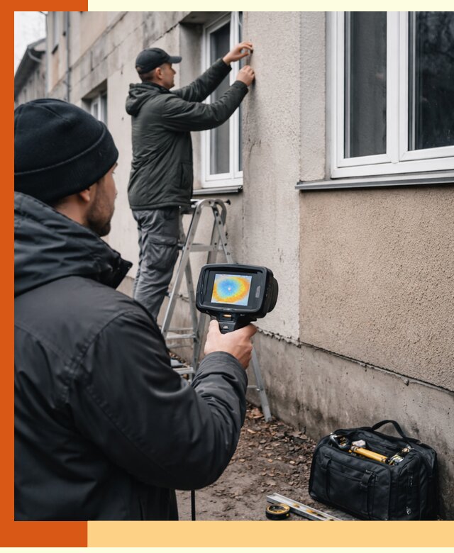 Тепловизионное обследование фасада в Назрани для выявления дефектов