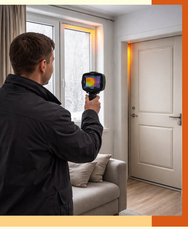 Тепловизионное обследование окон и дверей в Назрани от 4622 руб. | ТепломастерНзр