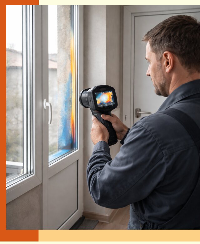 Тепловизионное обследование окон и дверей в Назрани