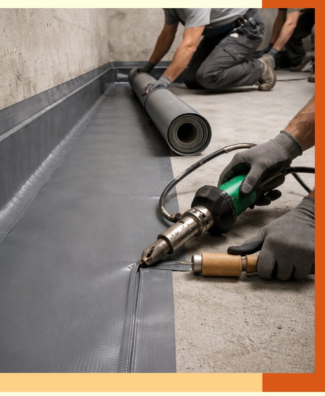 Монтаж гидроизоляционной мембраны в Назрани от 1022 руб/м2 | ТепломастерНзр