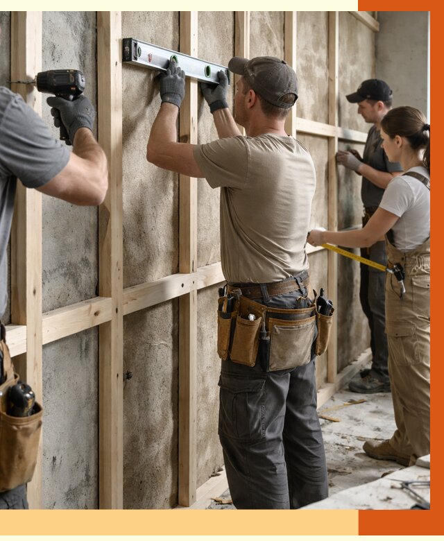 Монтаж обрешетки под утепление в Назрани от 1181 руб/м² | Заказать у ТепломастерНзр