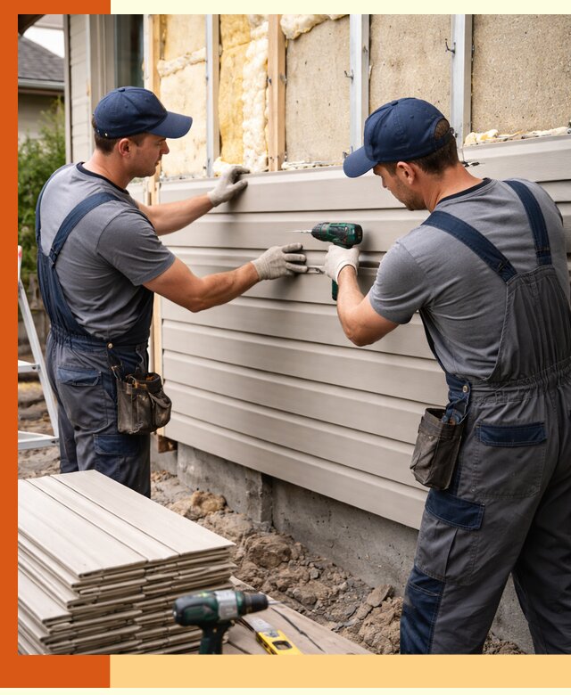 Монтаж сайдинга после утепления в Назрани качественно и надежно